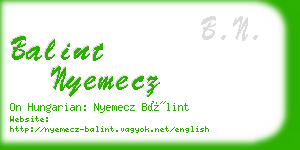 balint nyemecz business card